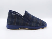 1702 Bota con elásticos cuadros forro borrego marino