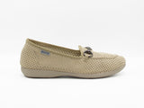 Mocasín suede picado beig