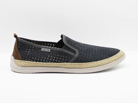 Slip-on suede picado gris
