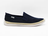 Slip-on suede picado fino marino