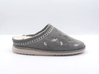 6924 Be gomus-zueco dama flores bordadas gris