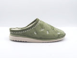 6924 Be gomus-zueco dama flores bordadas kaki