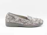 Mocasín elásticos rejilla mecha blanco