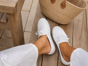 Zapatilla cordones eterno blanco