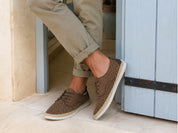 Blucher de suede picado tabaco - Garrido Muro