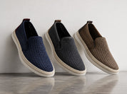Slip-on de suede picado tabaco - Garrido Muro